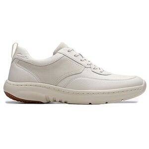 Clarks Men's Lace-Up Leather Sneakers in Off-White